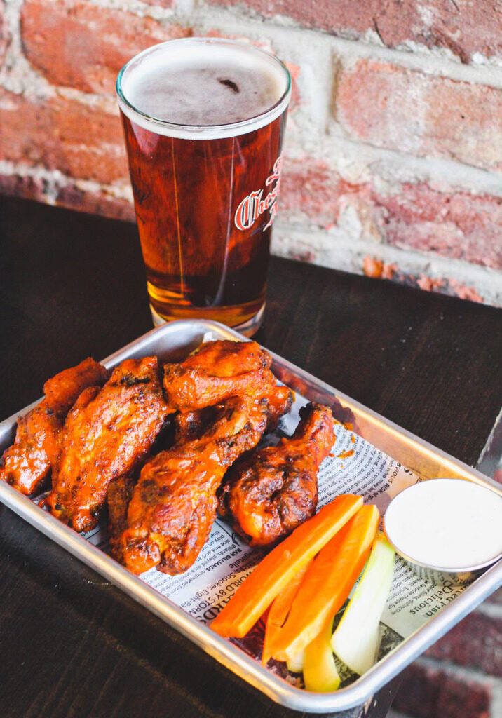 Wings and a cold beer